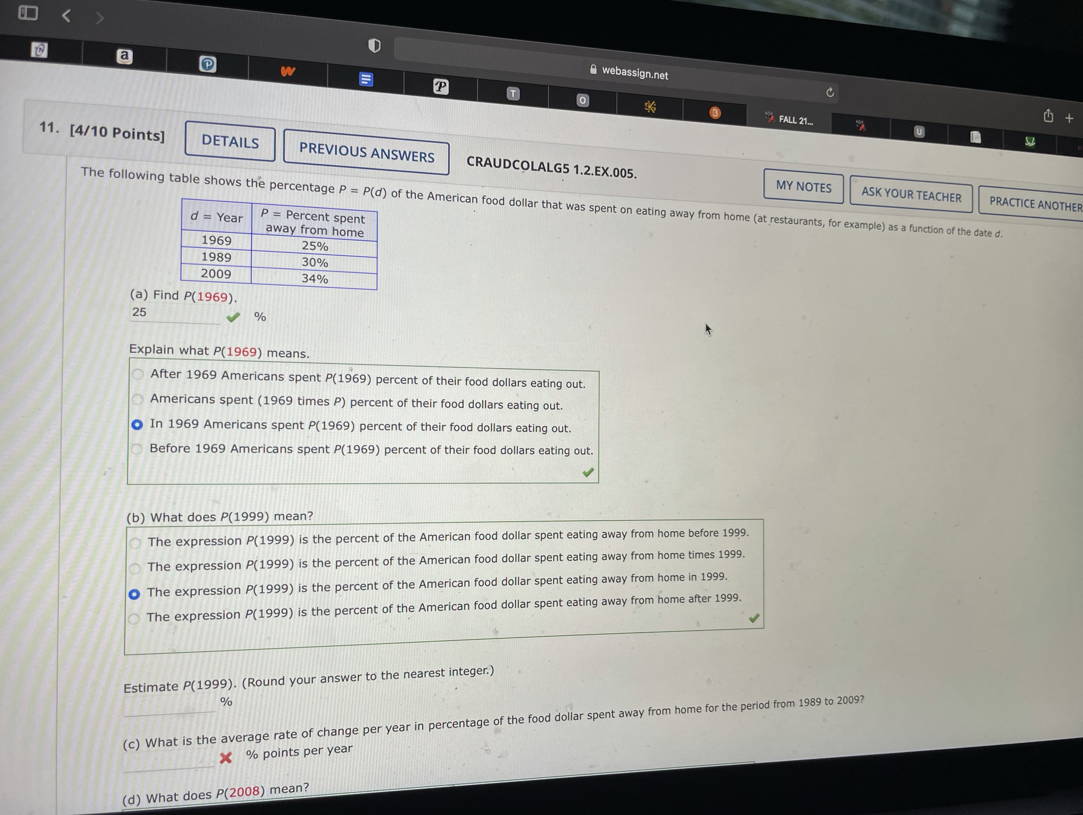 webassign.net a P W P T + O B "A FALL 21.. U 11.