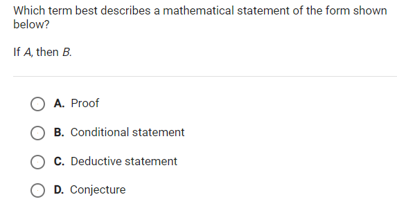 Which term best describes a mathematical