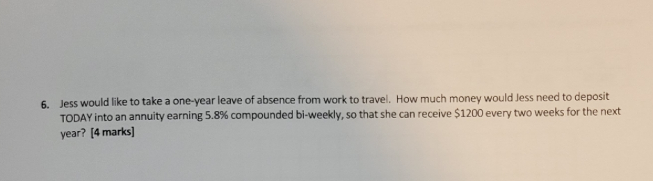 Please help! it's grade 12 math . 6. Jess would
