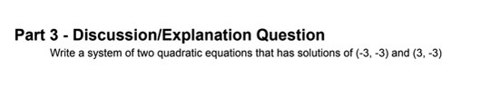 Part 3 - Discussion/Explanation Question Write a