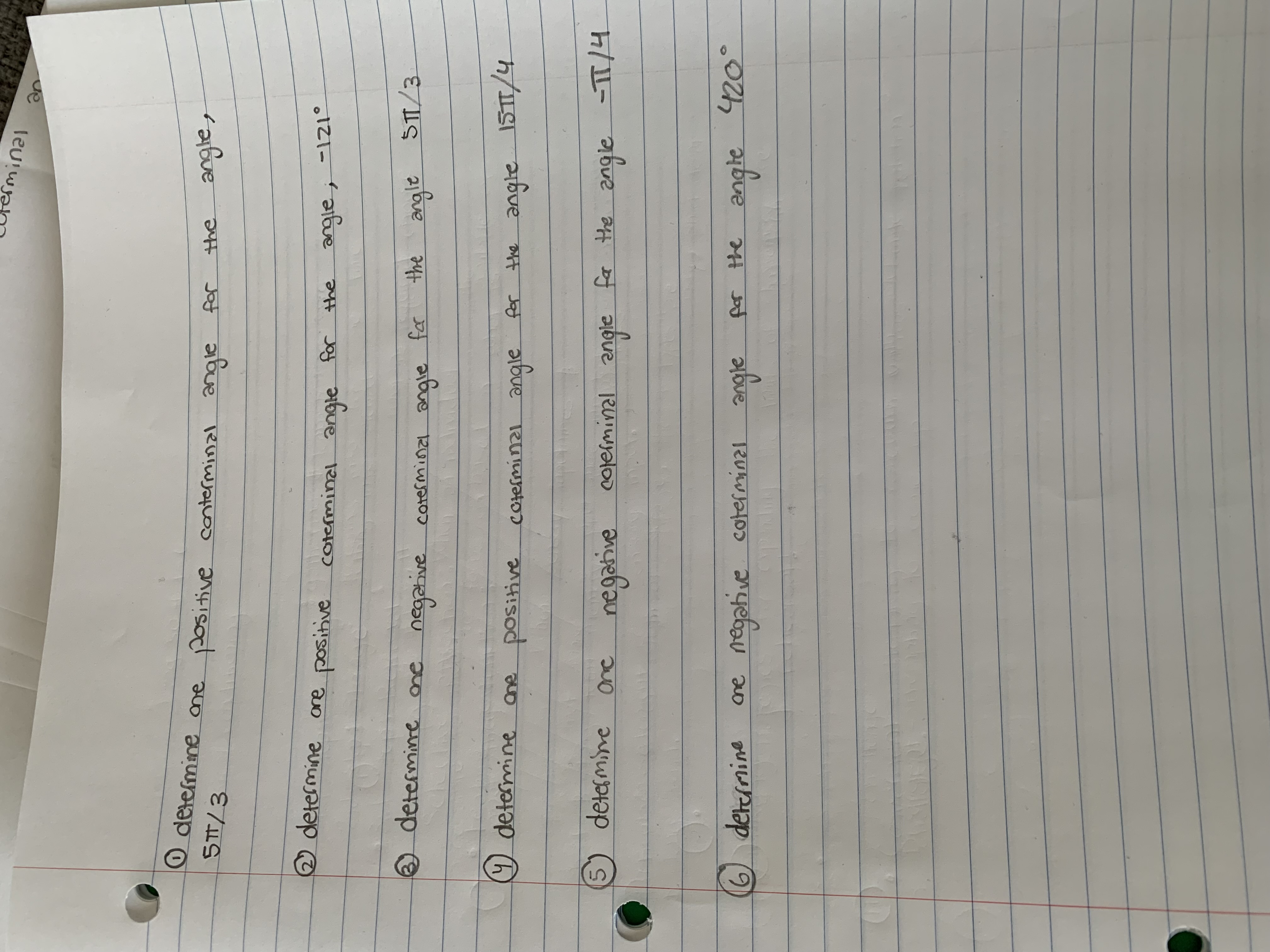 terminal an I determine one positive conterminal