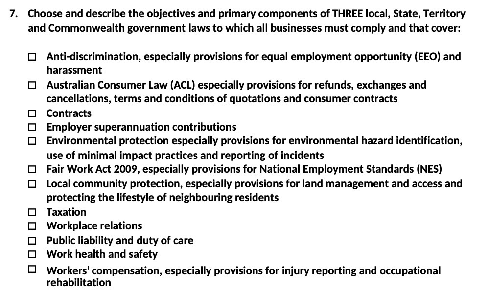 7. Choose and describe the objectives and primary