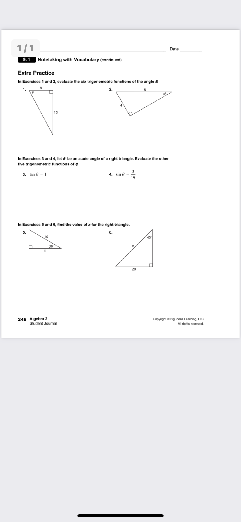 16:37 X SJ 9.2 Extra Practice Name Date 9.2