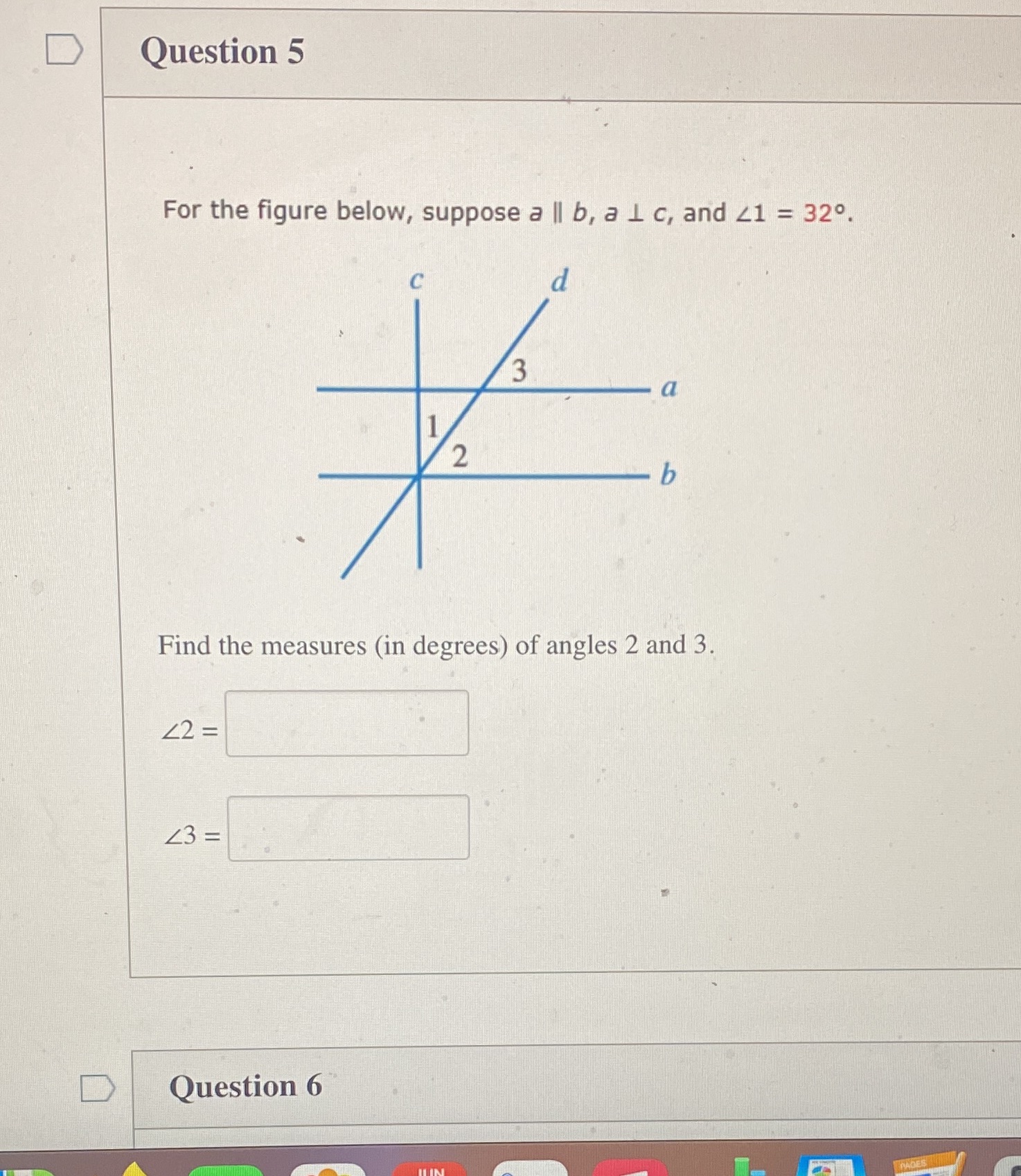 D Question 5 For the figure below, suppose a ll