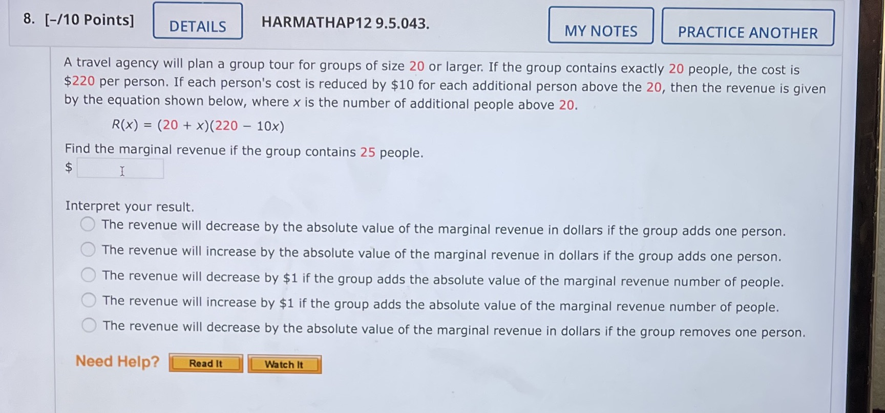 8. [-/10 Points] DETAILS HARMATHAP12 9.5.043. MY