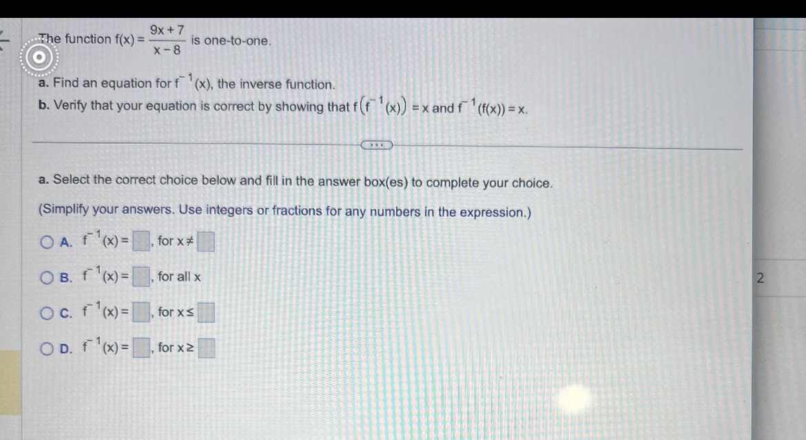 TTIMEDDDD 1. The function f(x) = 2i 3. Find an