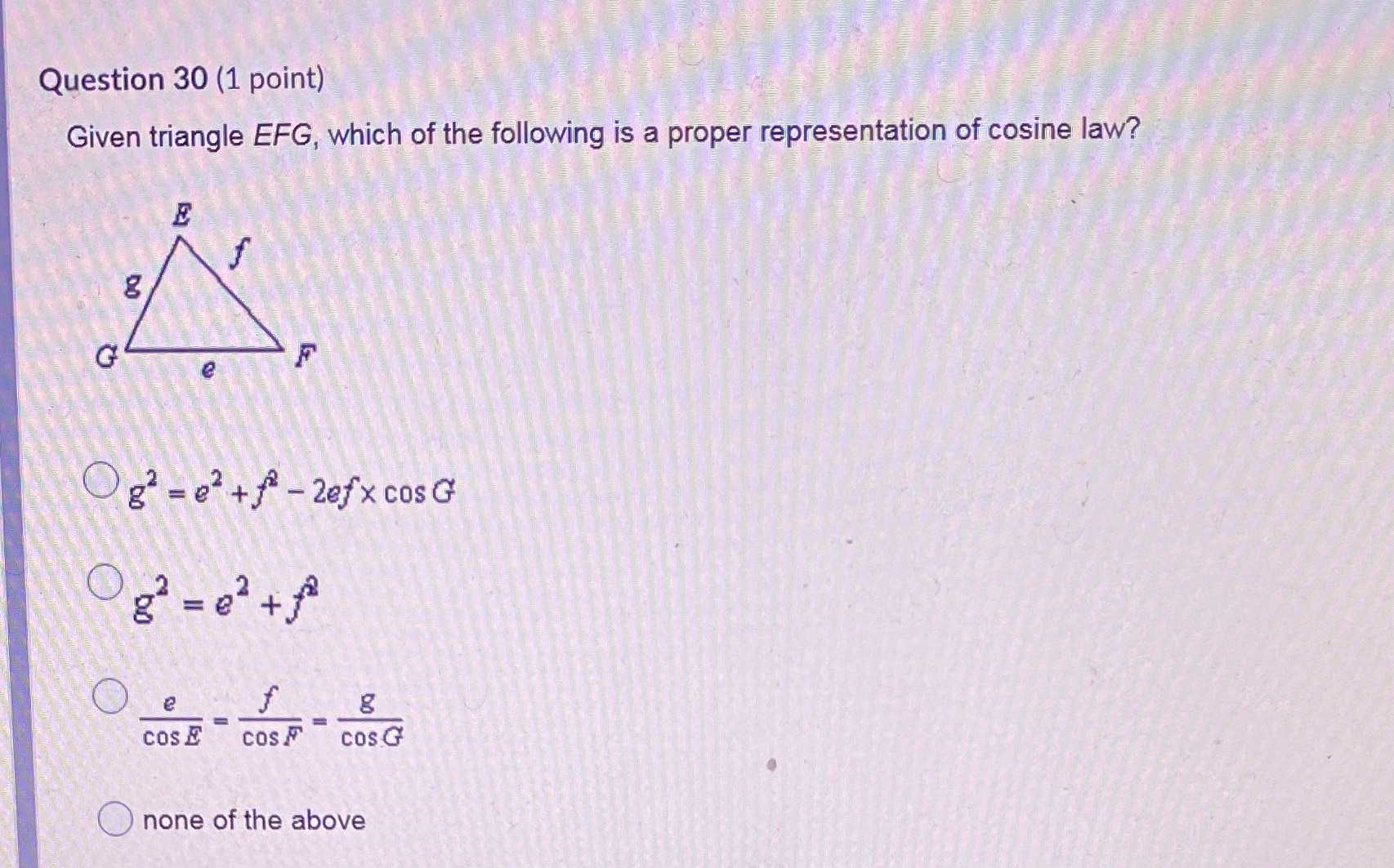 Which of these is the correct answer for this