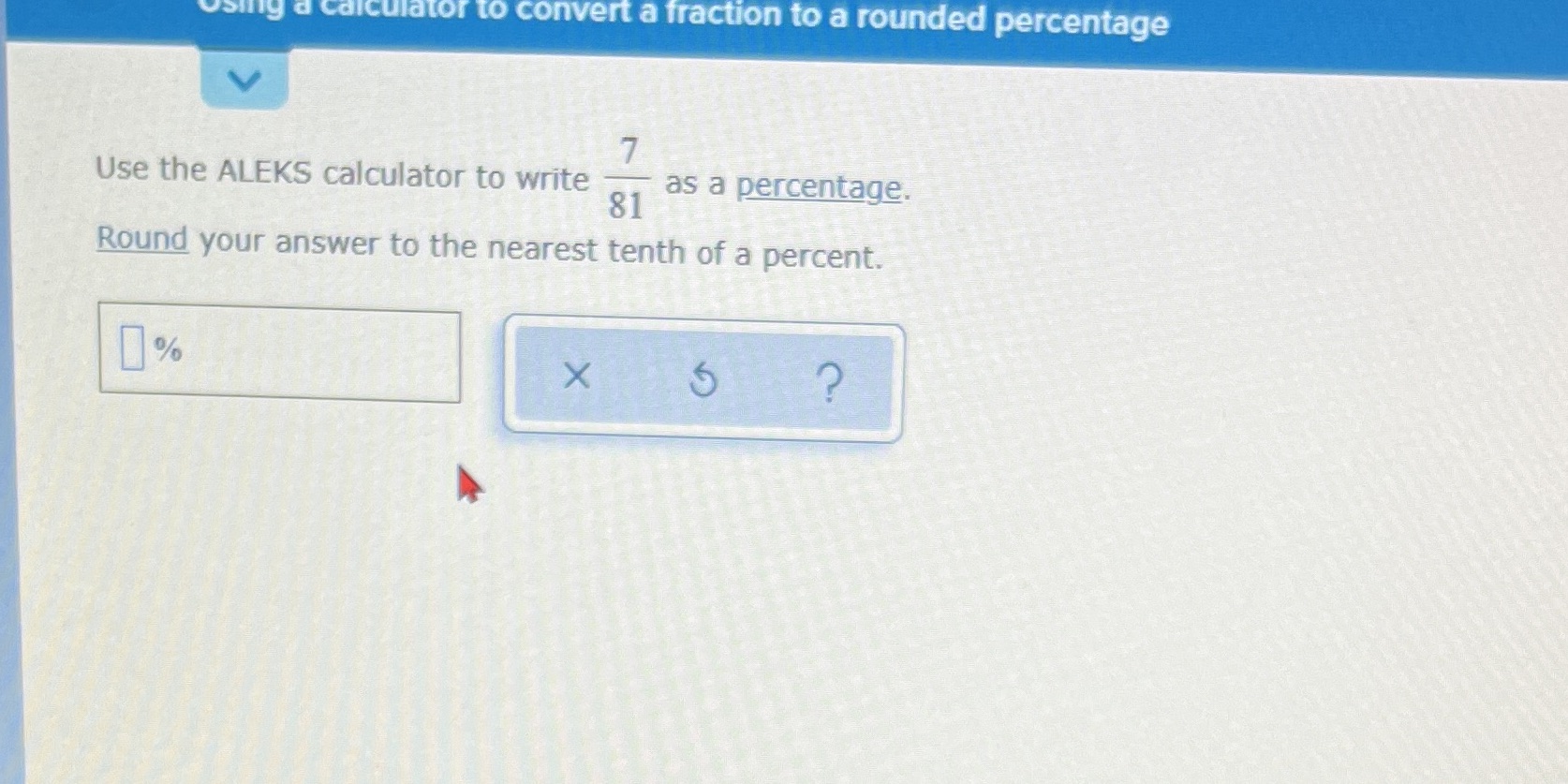 Using a calculator to convert a fraction to a