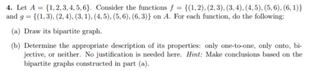 kindly make a possible answer 4. Let A = {1, 2,3,