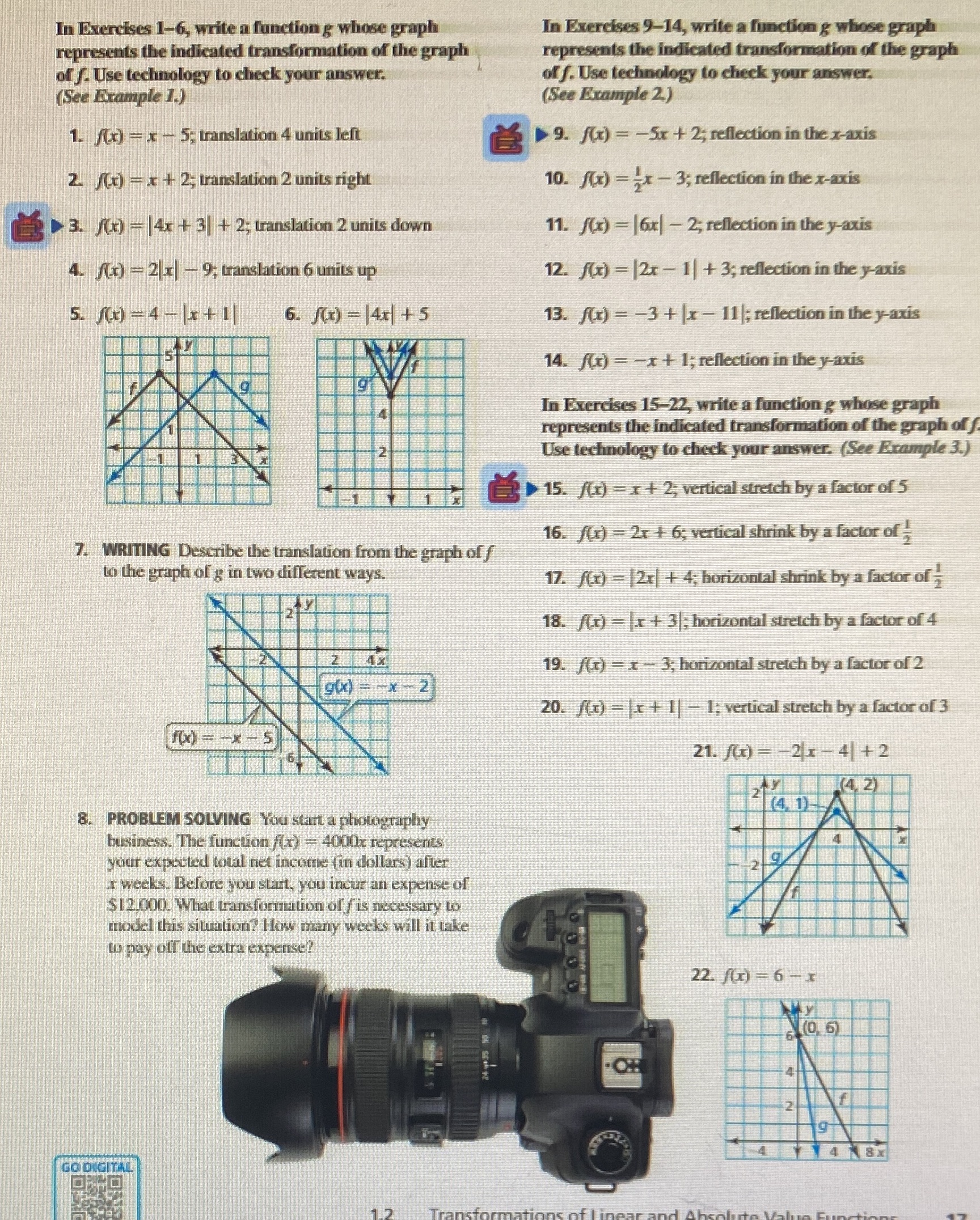 Answer the even number questions only 2-22 and