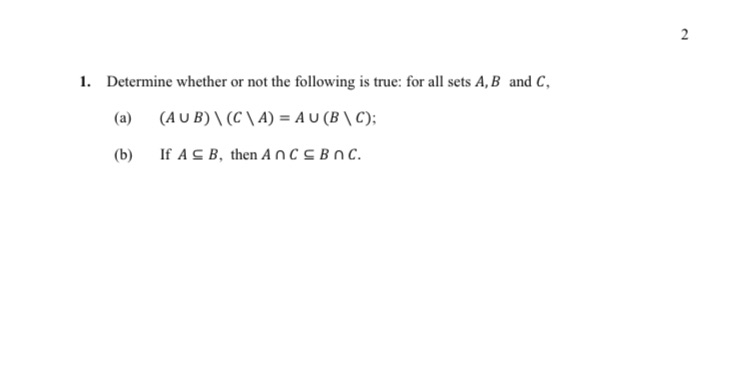 Discrete mathematics N 1. Determine whether or