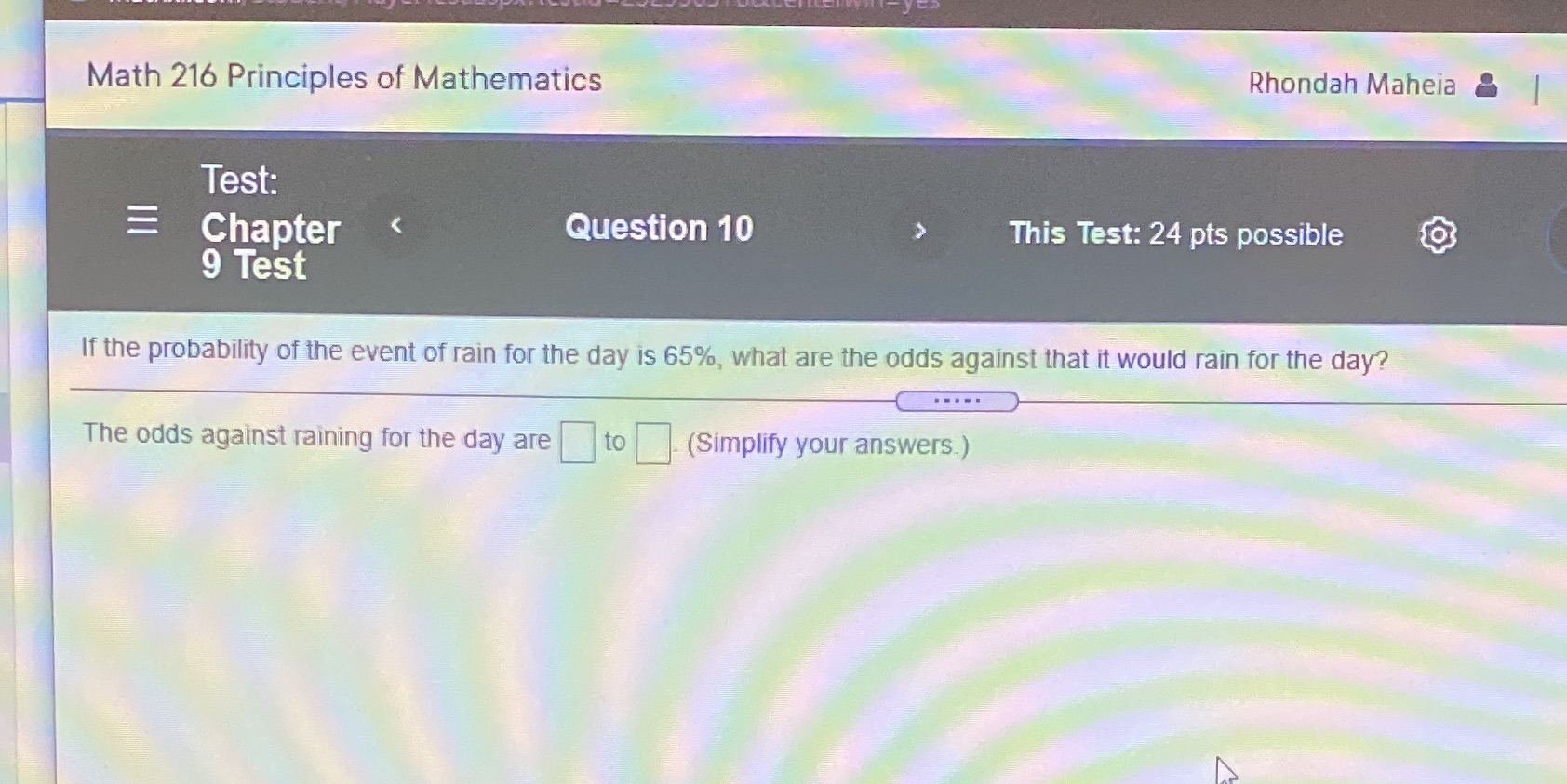 Math 216 Principles of Mathematics Rhondah Mahela
