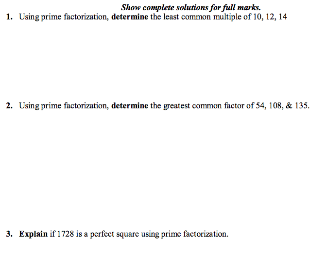 Show complete solutions for full marks. 1. Using