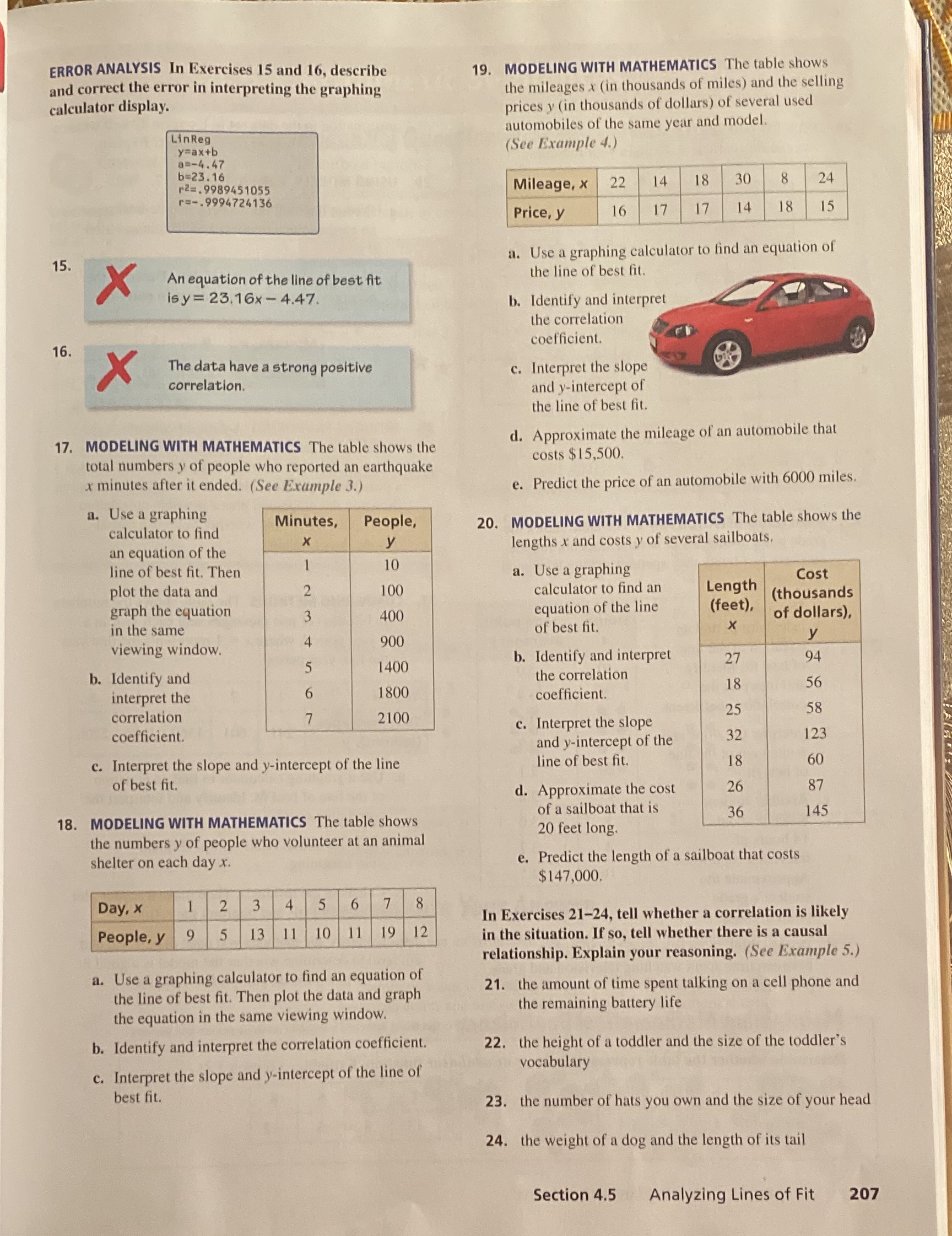 15,16,17,18,19,20,21,22,23,24 ERROR ANALYSIS In