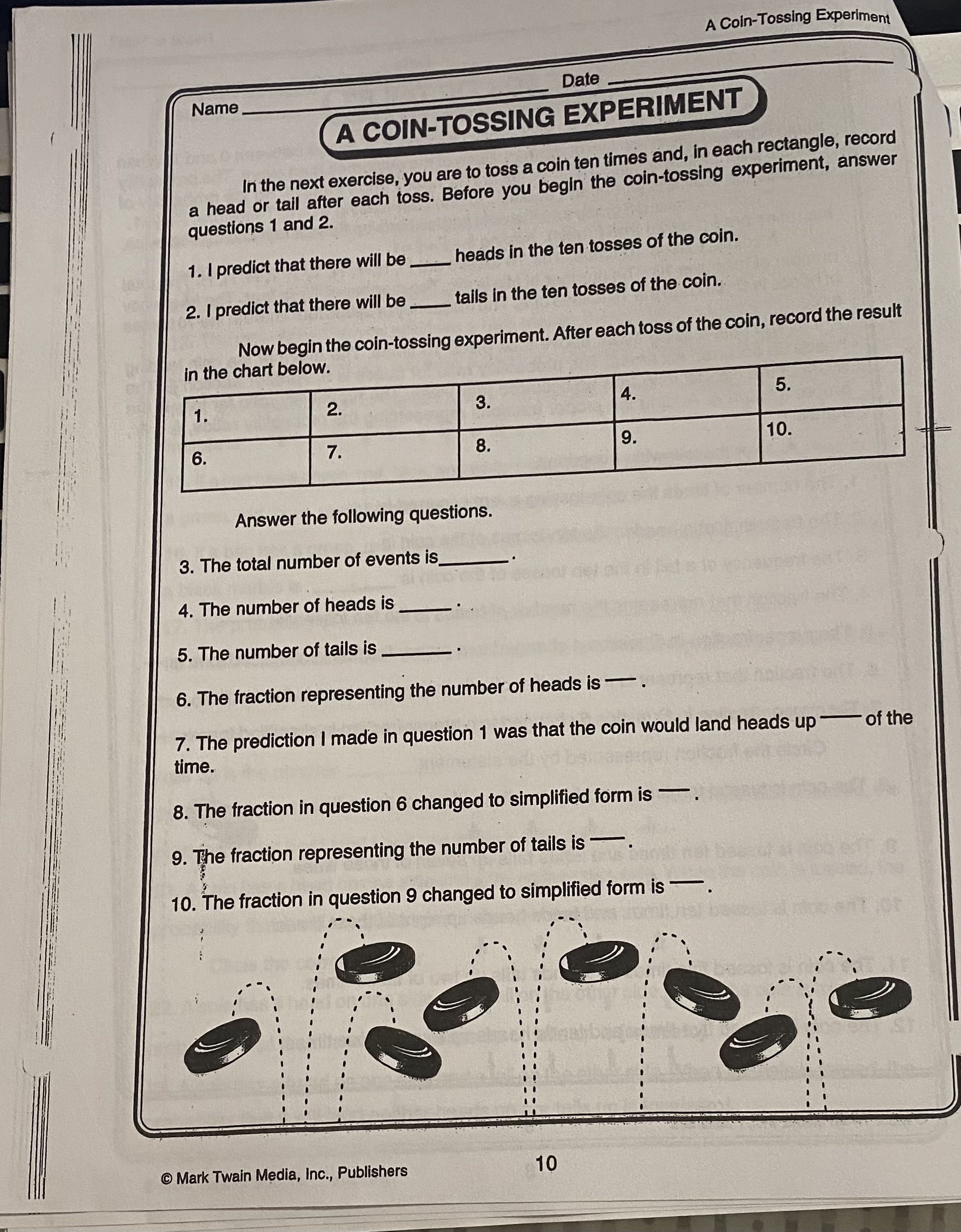 Probability Ratios: Between 0 and 1 Name Date