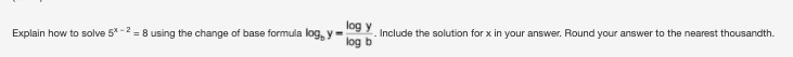 Explain how to solve 5% -2 = 8 using the change