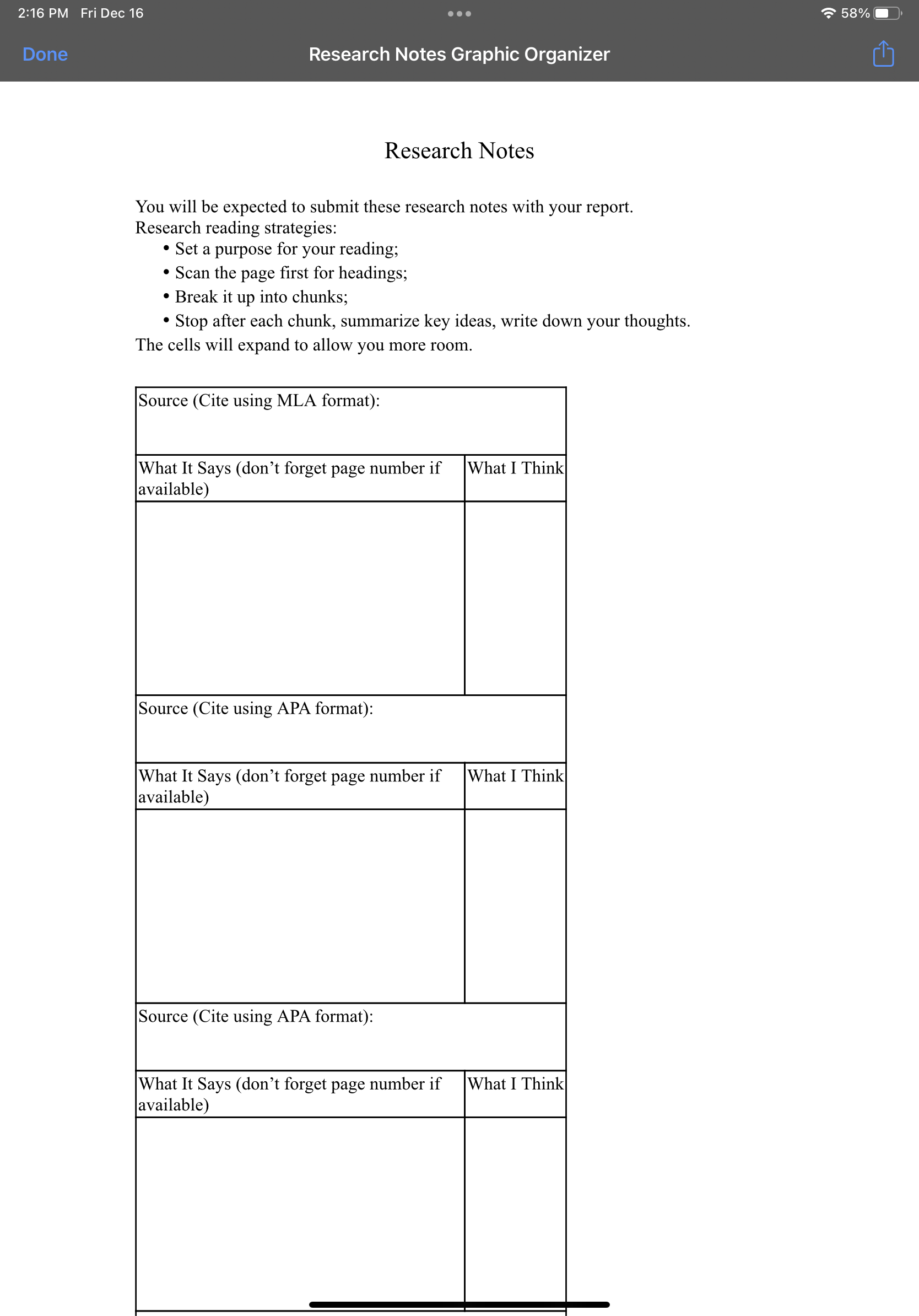 2:16 PM Fri Dec 16 to. '5' 57% I ' Research