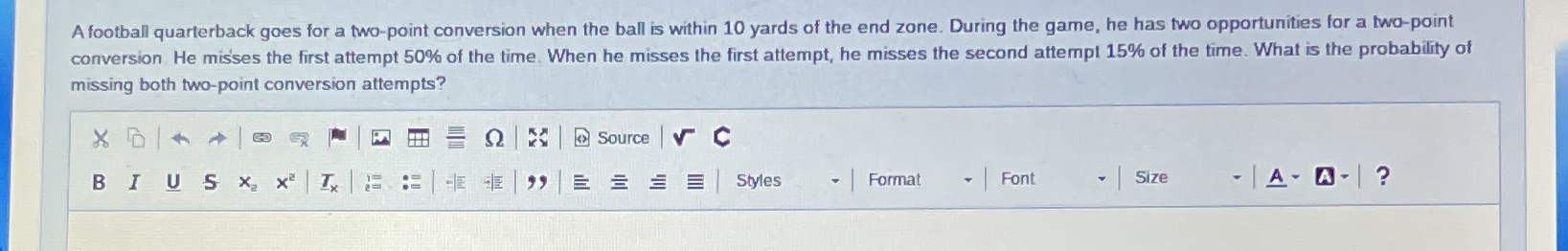 A football quarterback goes for a two-point