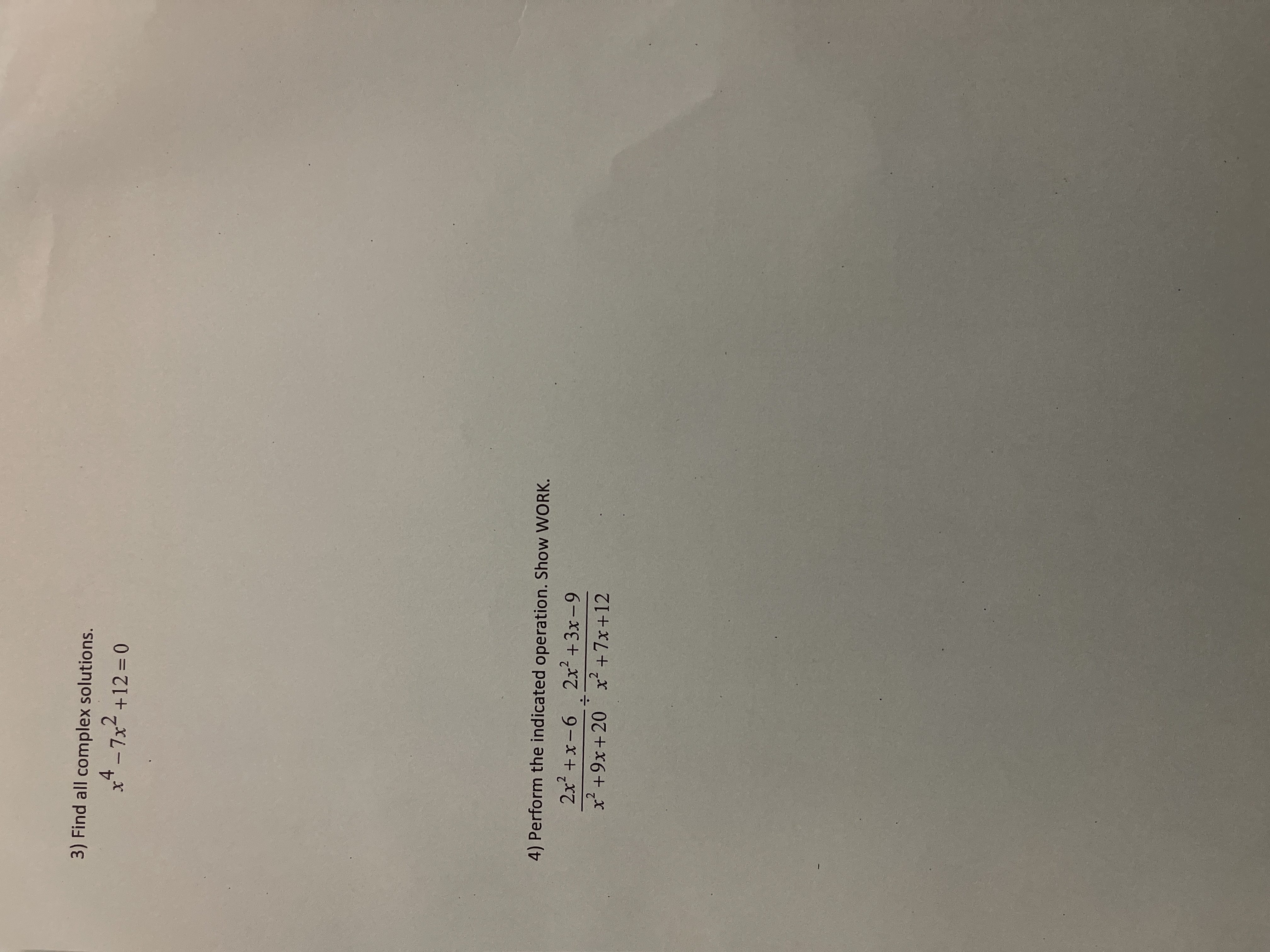 NCBM 0214 Written Assignment #9 Name: Show ALL