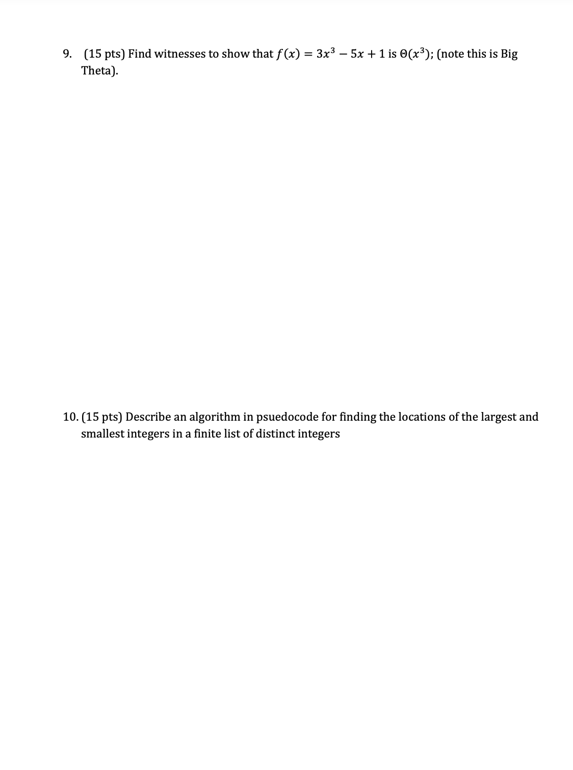 Please see attached photo for question 9. (15