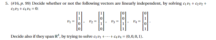5. (#16, p. 99) Decide whether or not the