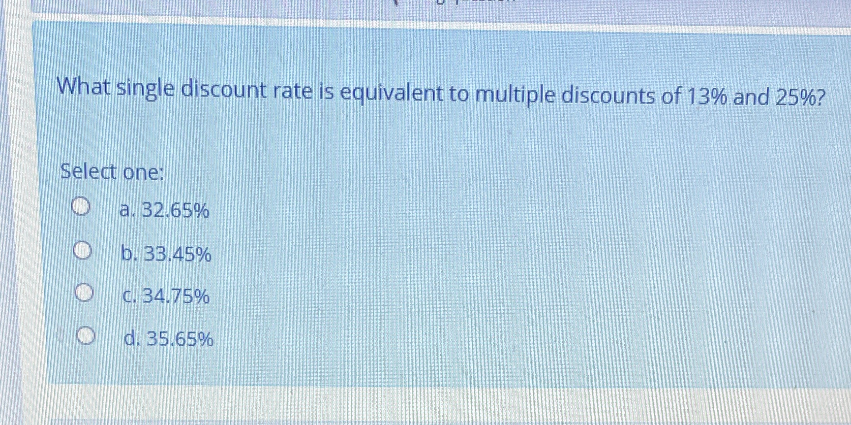 What single discount rate is equivalent to