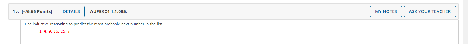 15. [-/6.66 Points] DETAILS AUFEXC4 1.1.005. MY