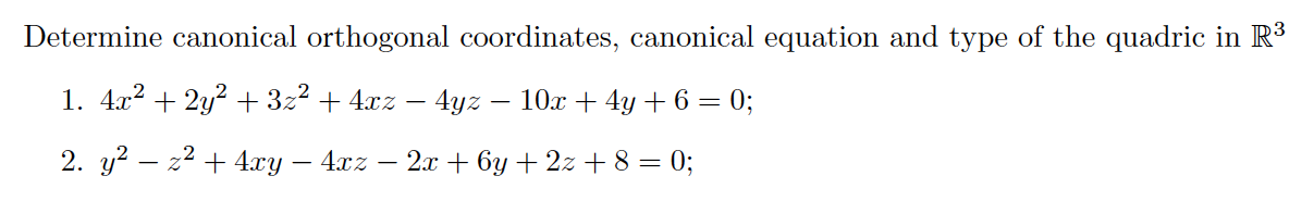 Differential Geometry Determine canonical
