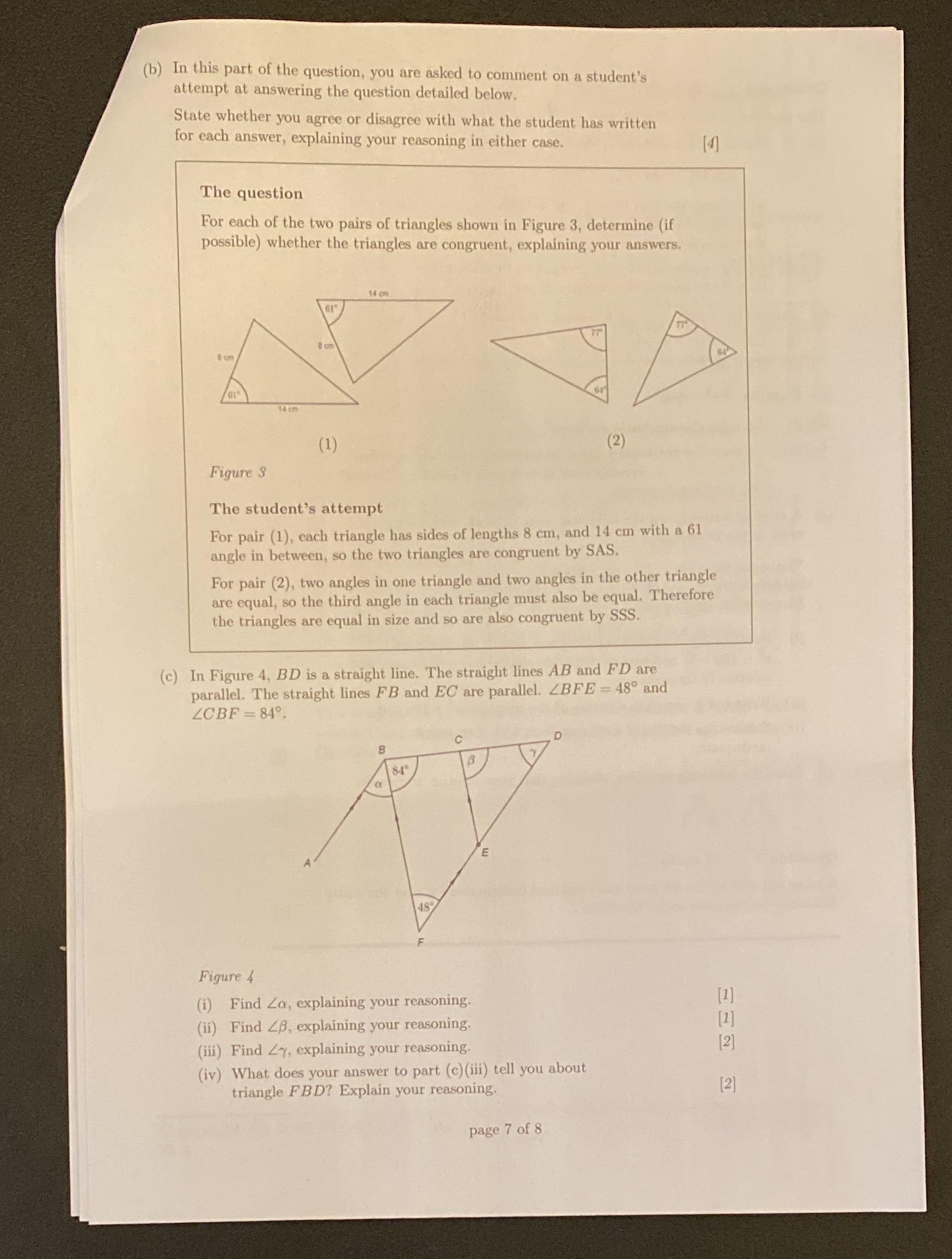 (b) In this part of the question, you are asked