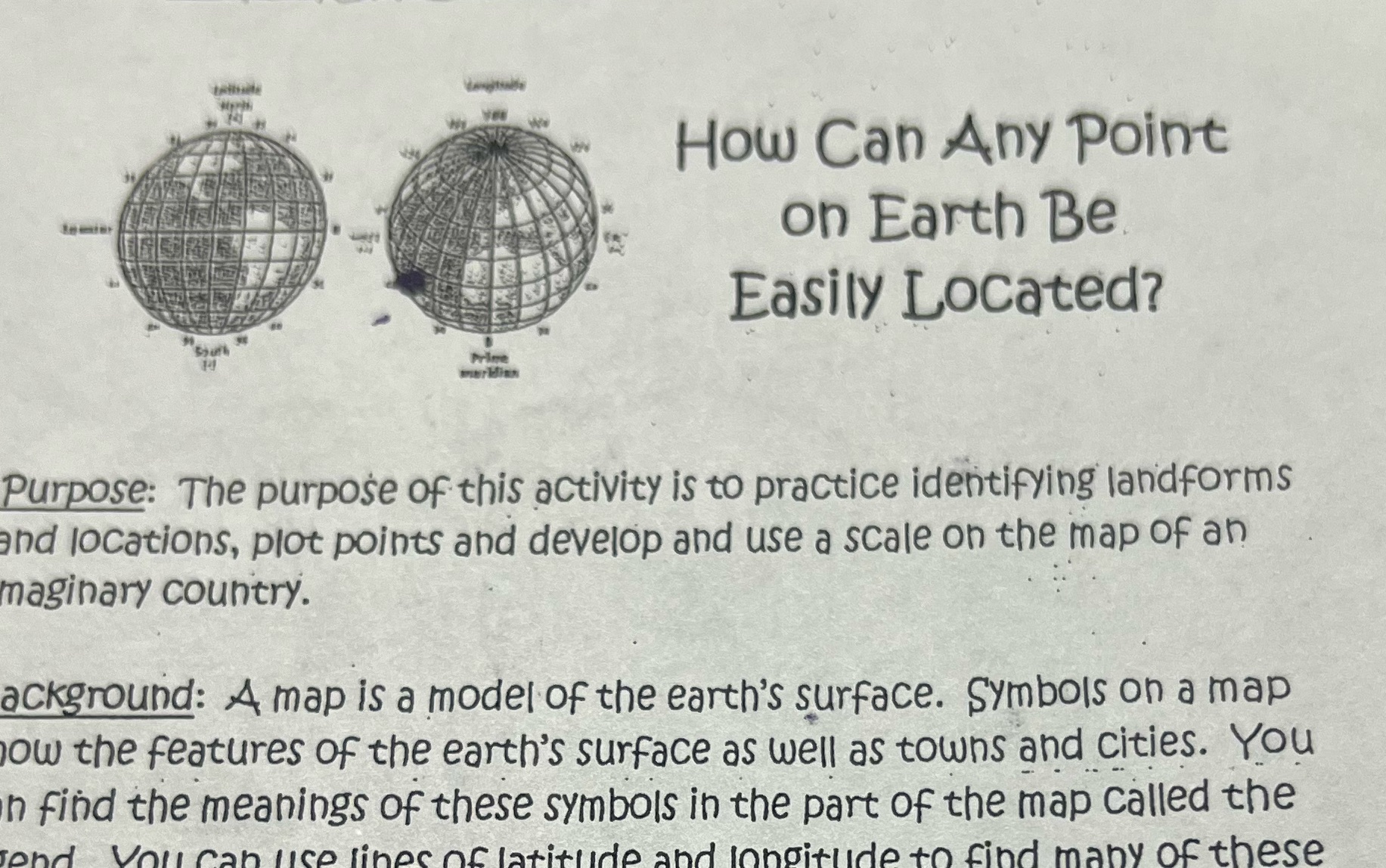 How Can Any Point on Earth Be Easily Located?