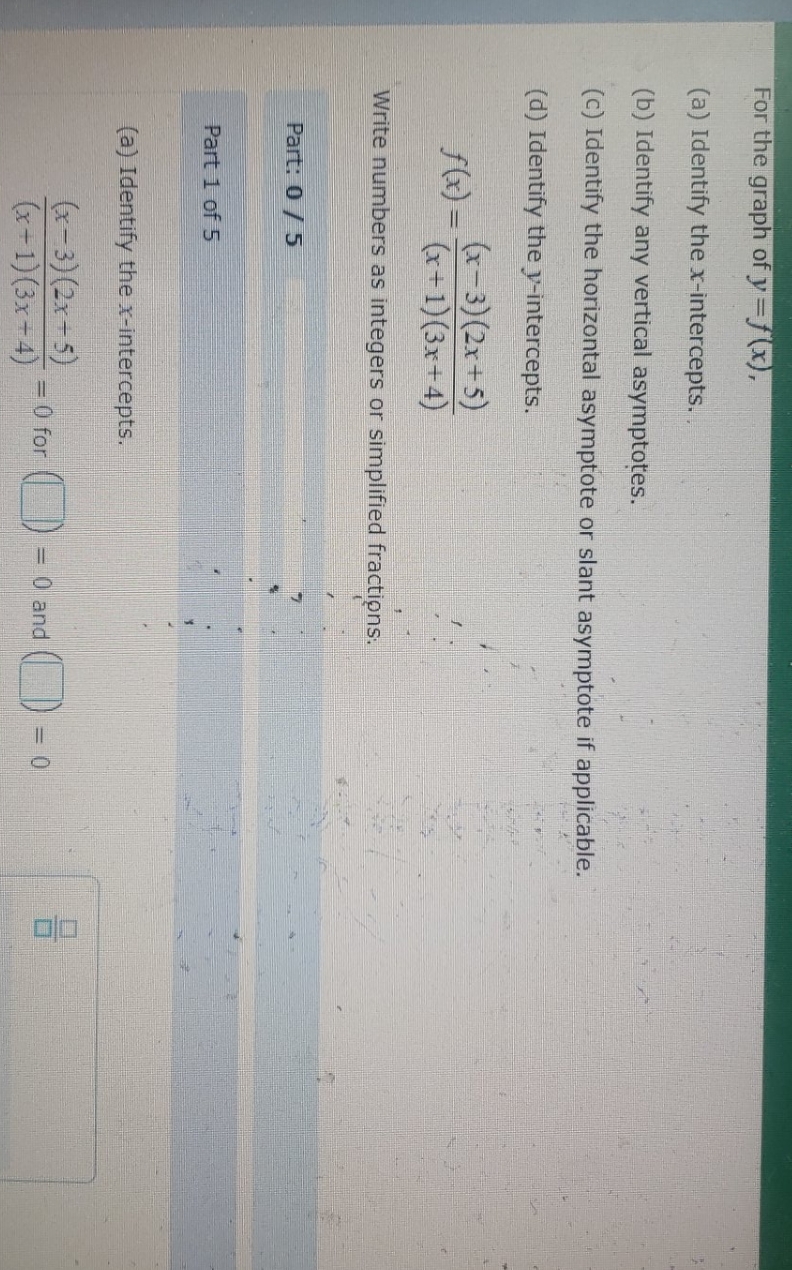 please help For the graph of y = f (x), (a)