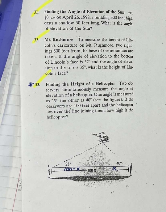 31-33 details in pic 31. Finding the Angle of