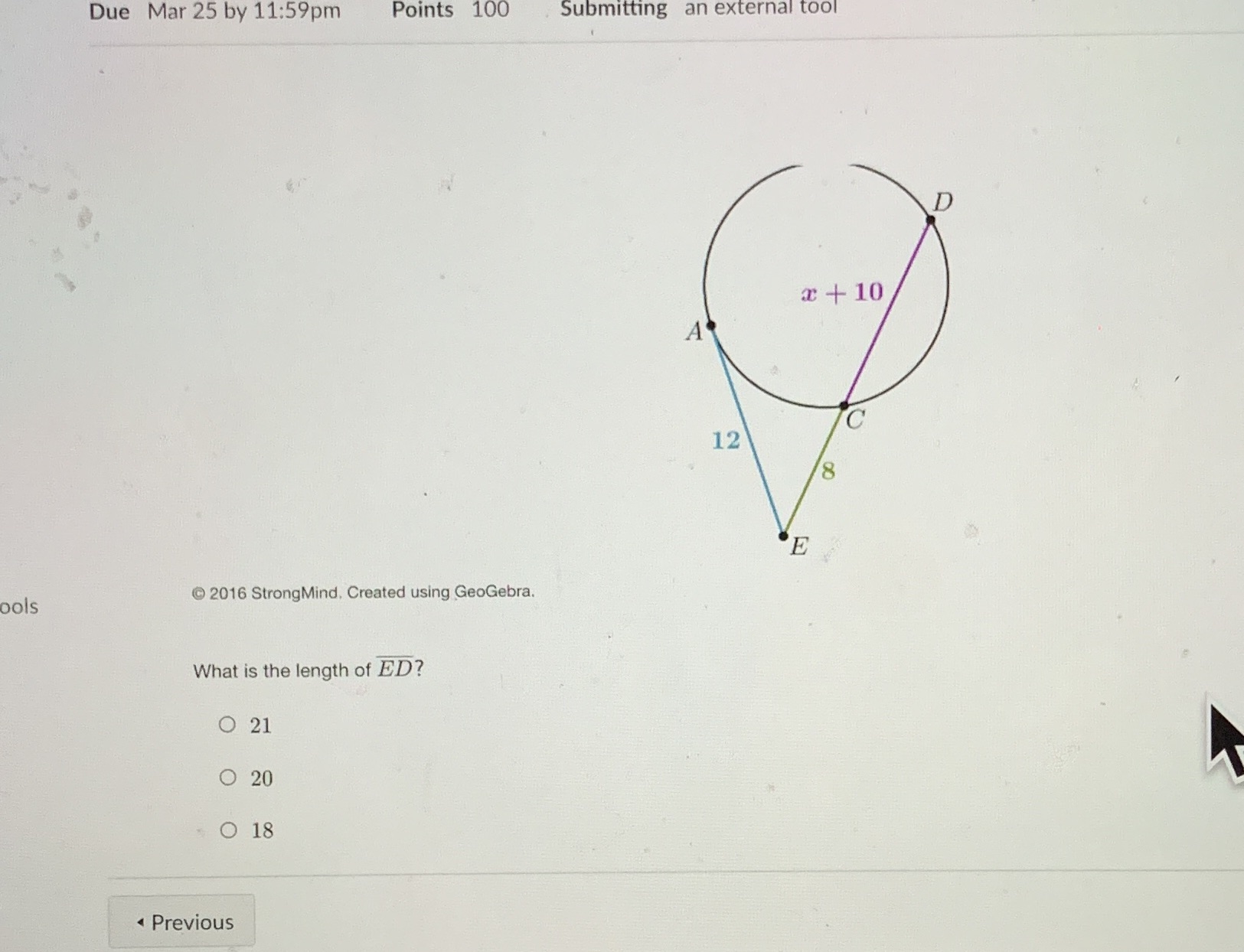 Due Mar 25 by 11:59pm Points 100 Submitting an