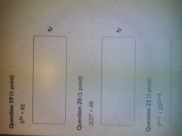 Use the exponent laws to simplify each answer?