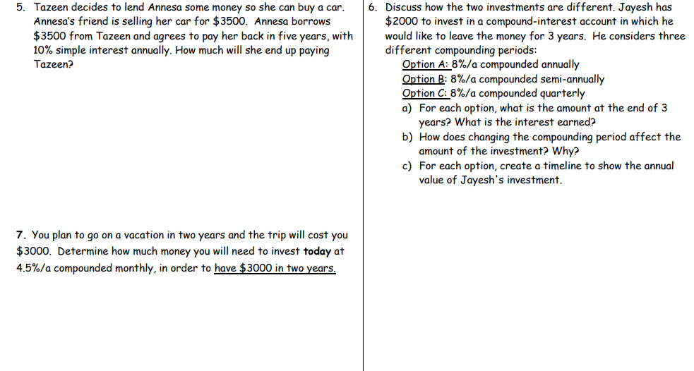 The percent of a Number: a) 25% of 100 dollars b)