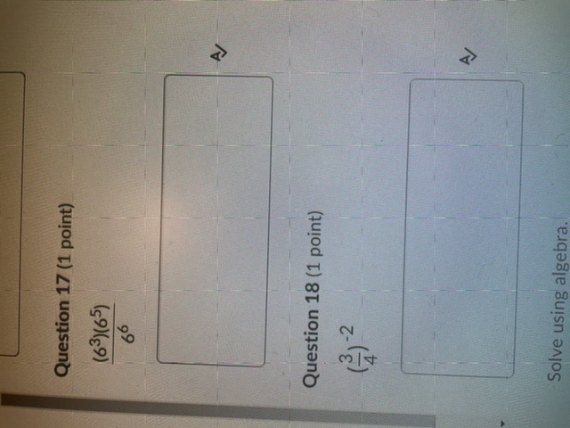 Use the exponent laws to simplify each answer?