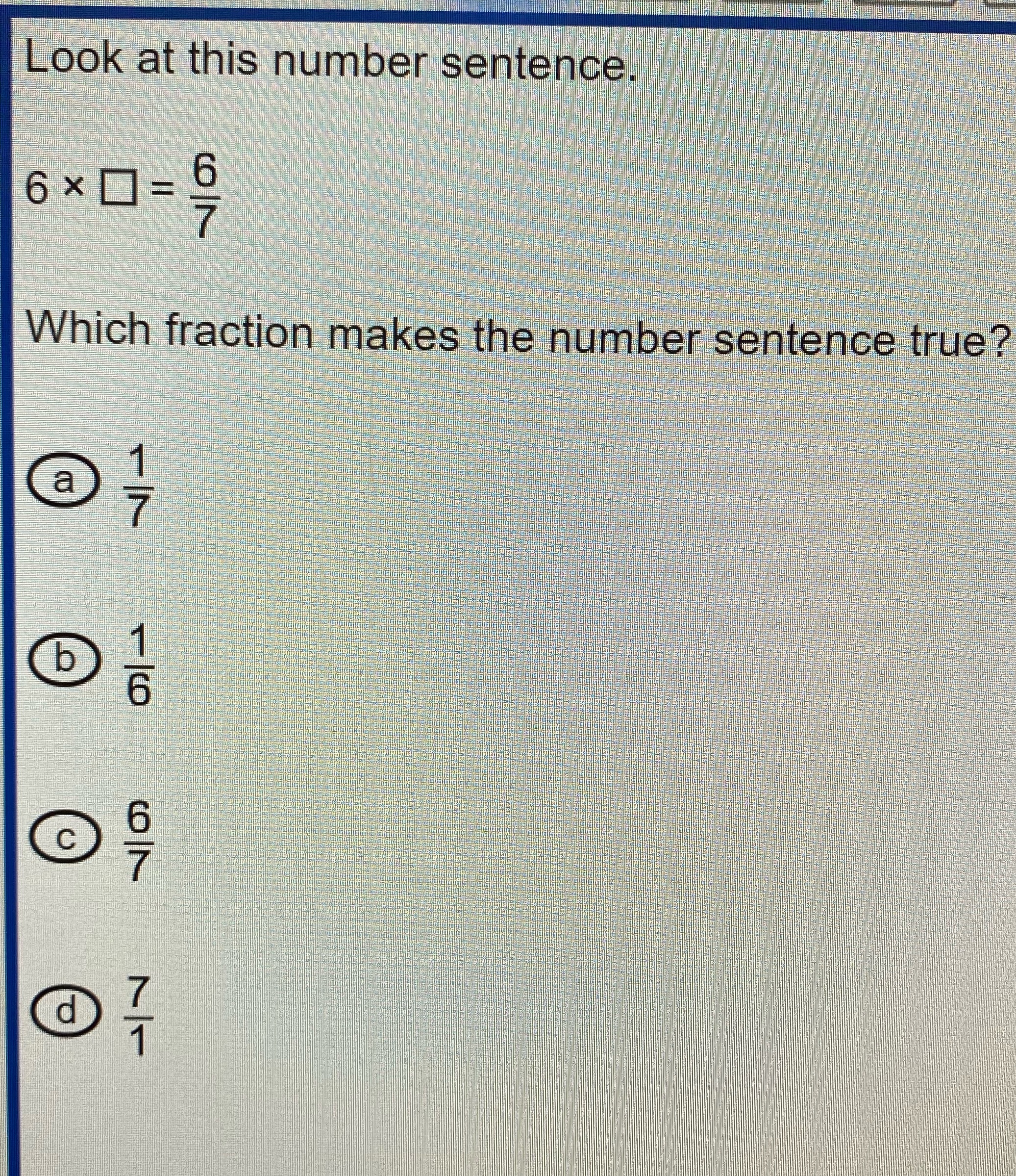 What fraction makes the number sentence true?