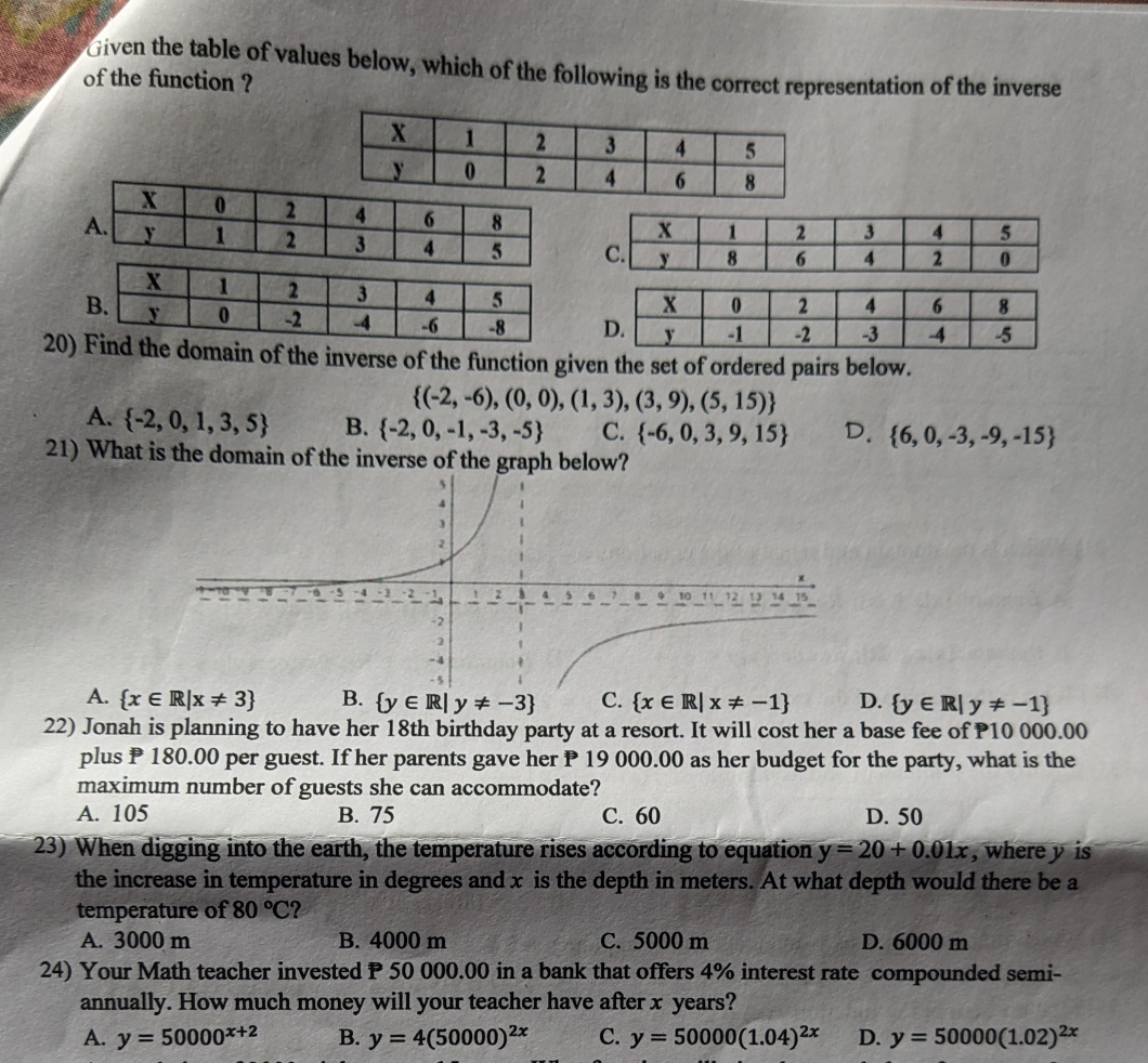 need help on this question of the function ?