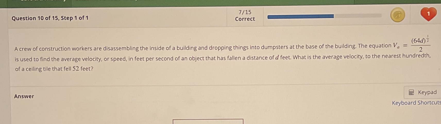 How do I solve this?? 7/15 Question 10 of 15,