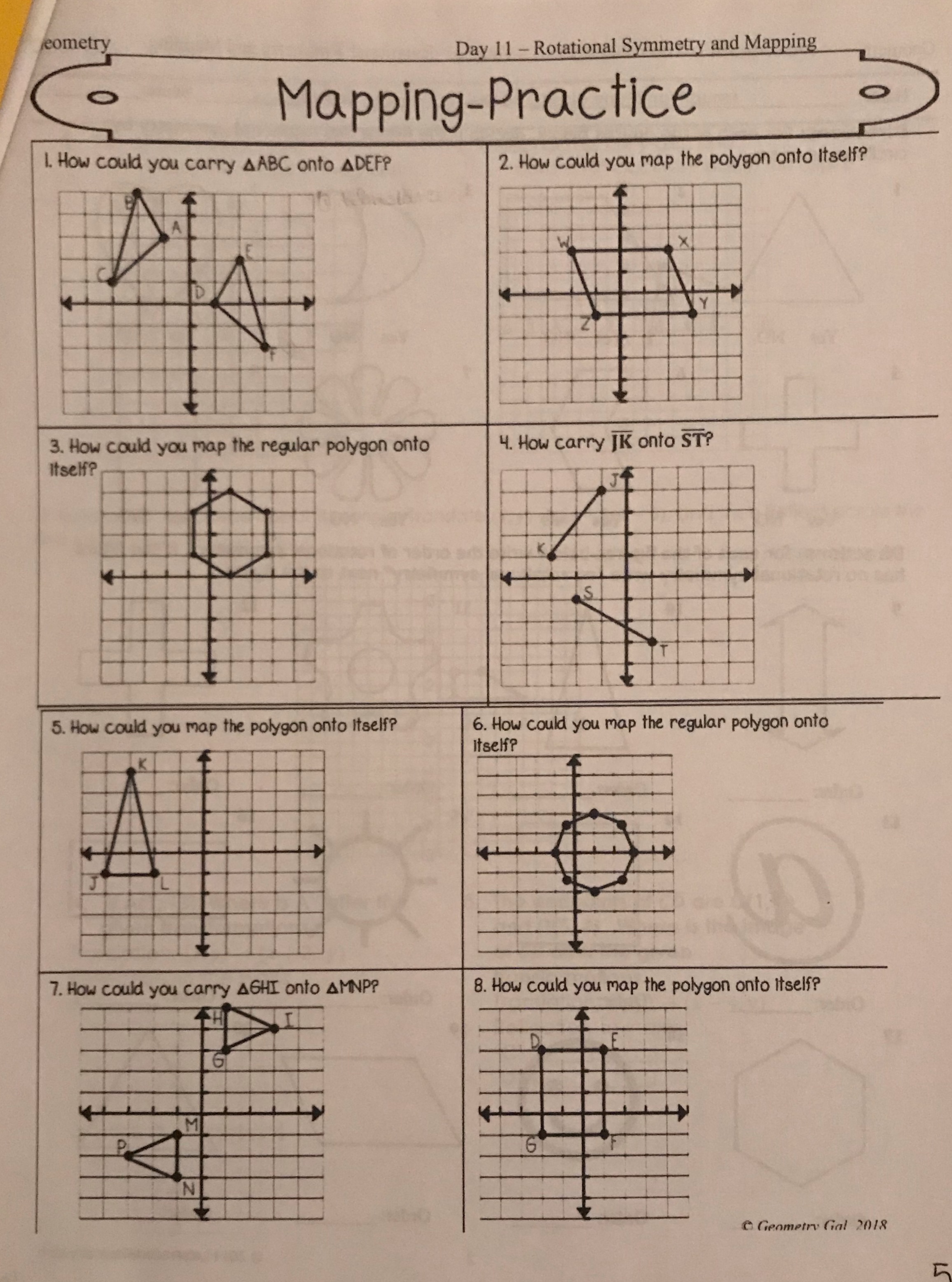 List the transformations that would map the