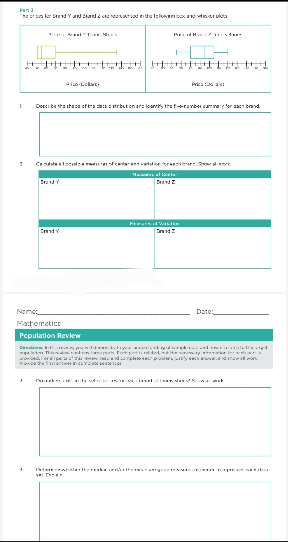 please help me out with this Part 3 The prices