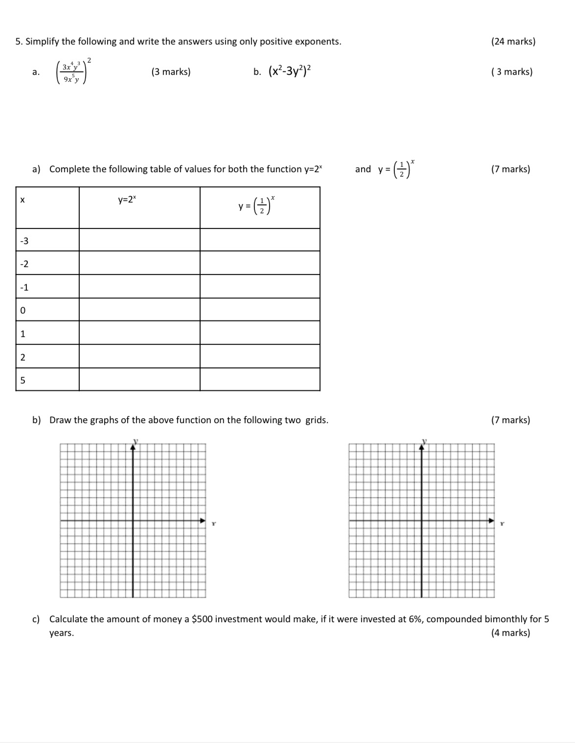 3. You are being given a quadratic function in