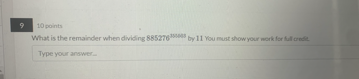 19 10 points What is the remainder when dividing