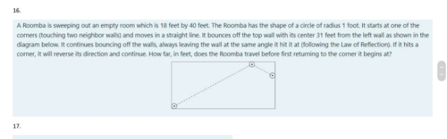 mafhdbshhs hh 16. A Roomba is sweeping out an
