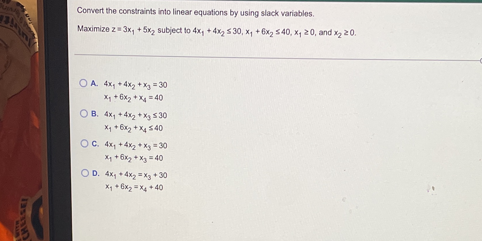 _-_-___- Convert the constraints into linear