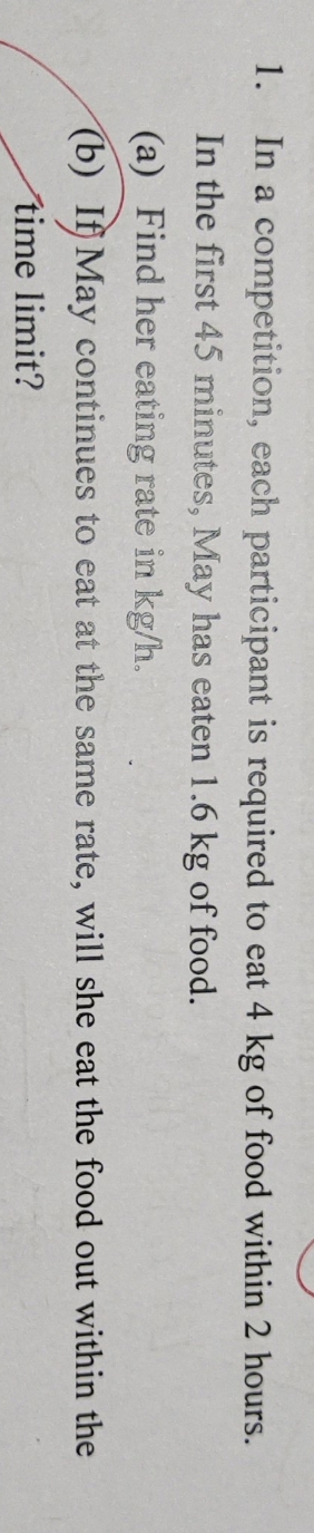 How to do question 1(b)? 1. In a competition,