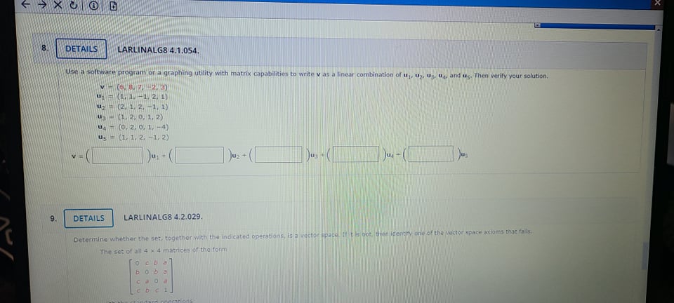 DETAILS LARLINALG8 4.1.054. Use a software