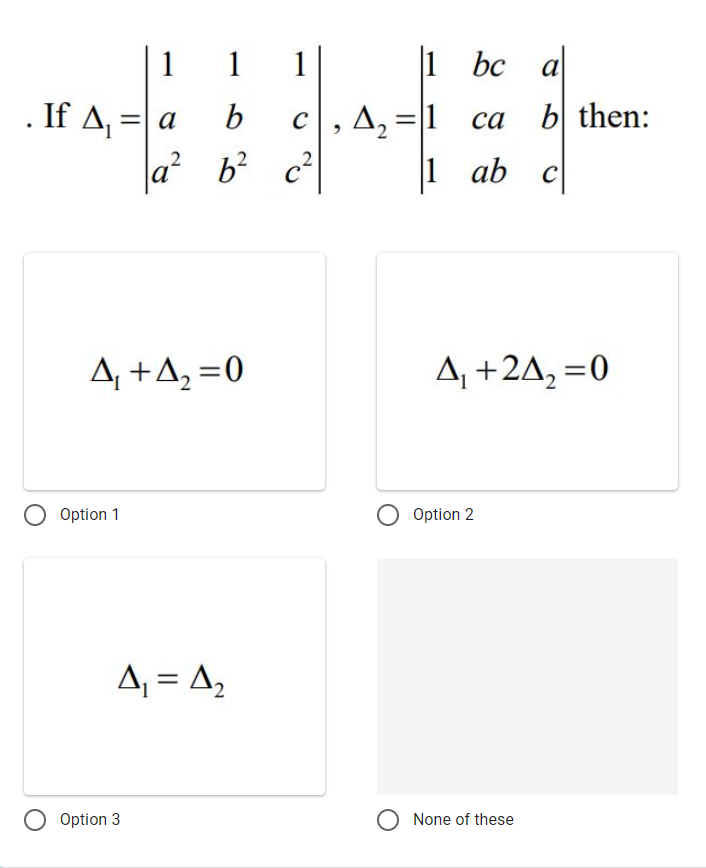 ADVANCED MATHEMATICS 1 bc a . If A = a b c , A, =