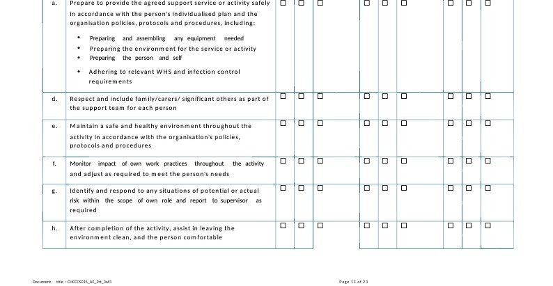 a. Prepare to provide the agreed support service
