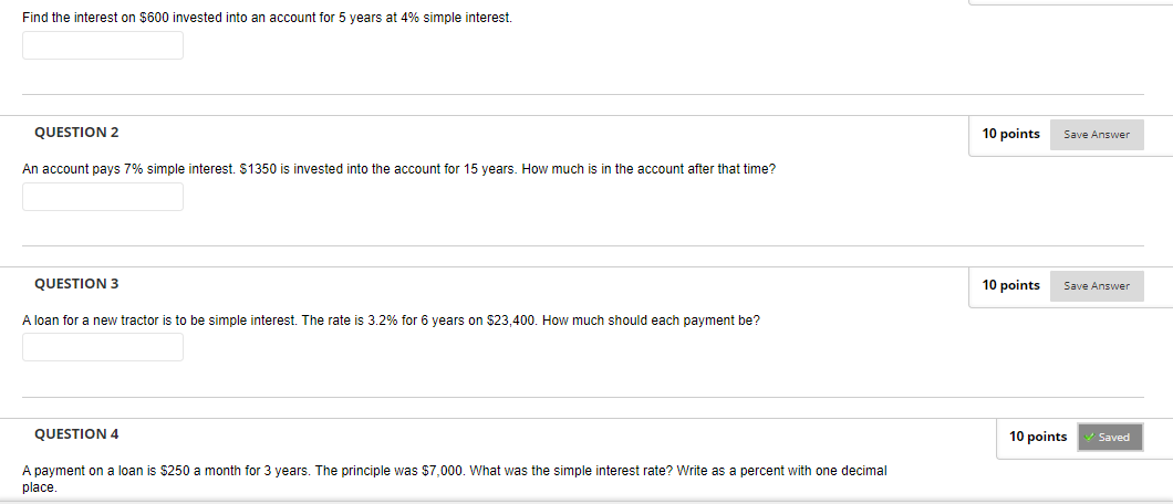 Find the interest on $600 invested into an